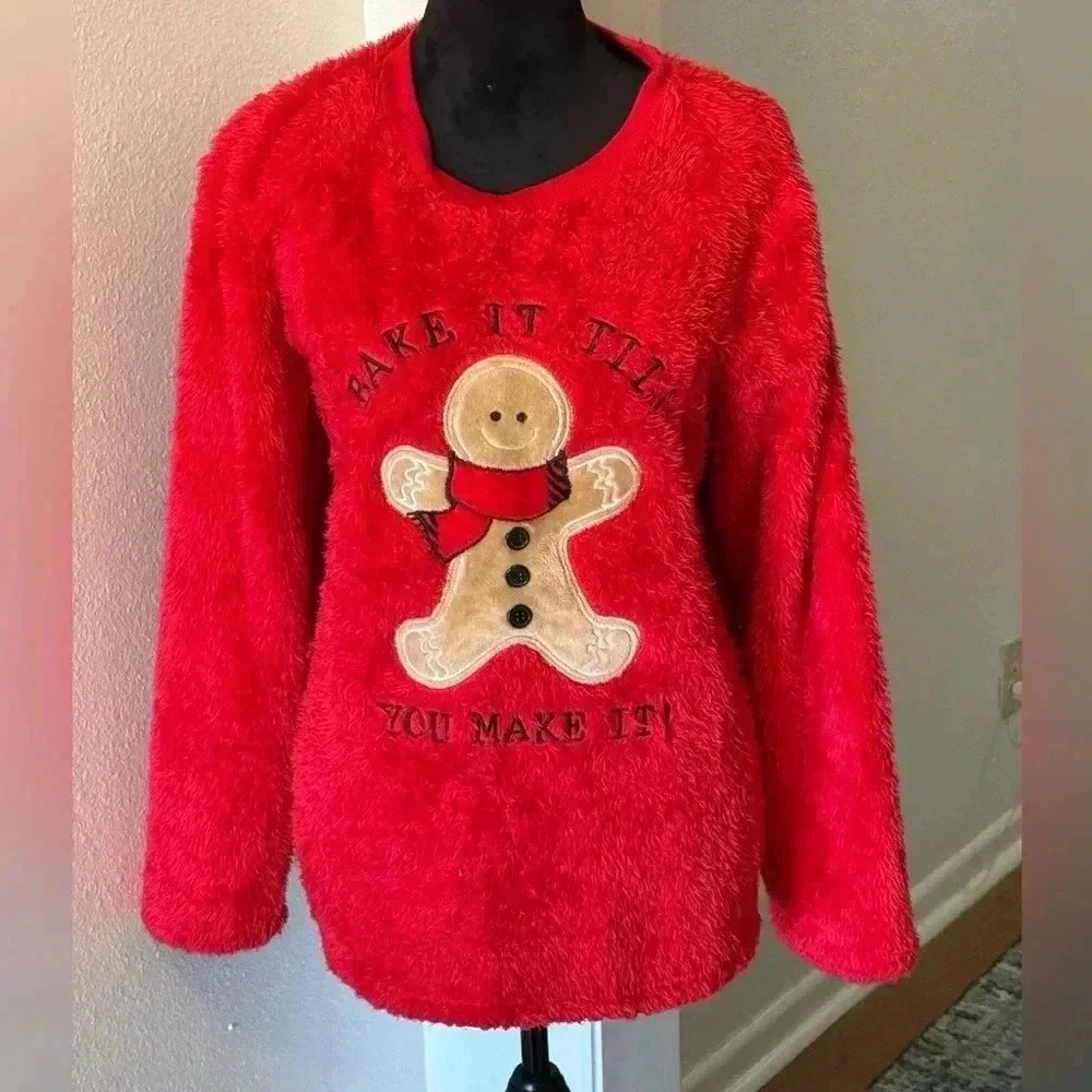 Secret Treasureres “Bake It Till You Make It” Furry Sweater